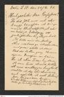 Nachlass Franz Steindachner, Brief von Gustav Hopke an Franz Steindachner (22.09.1896), Inv.Nr. 238.05, Seite 1